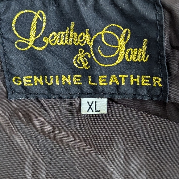 Leather Pilot Jacket with Faux Sherpa Trim by Leather & Soul XL Bag 6 - Picture 3 of 15